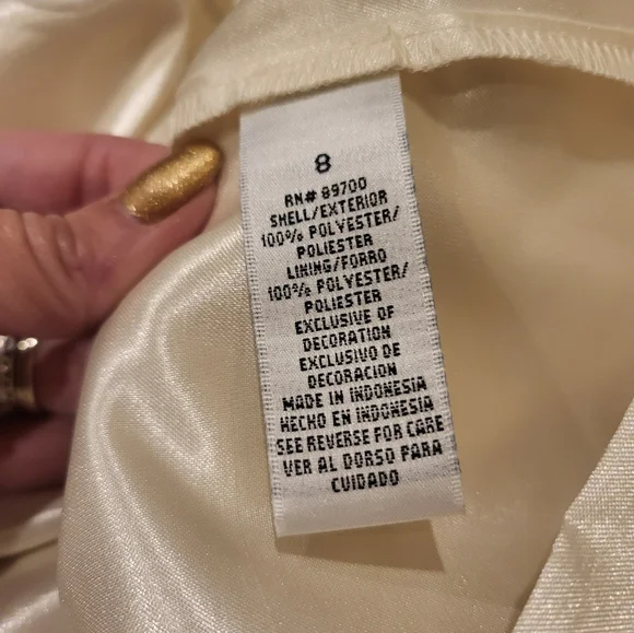 Ivory Embroidered Pleated SheSunee Skirt - Picture 3 of 5